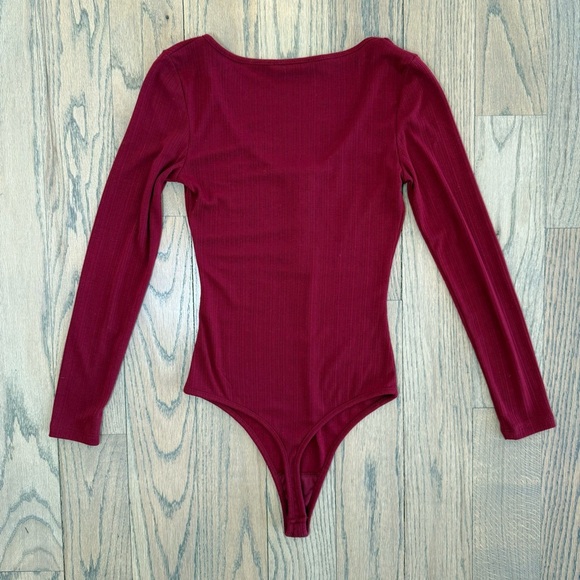 Elodie Long Sleeve Women’s Sexy Scoop Neck Button Down Ribbed Bodysuit Size S - Picture 11 of 13